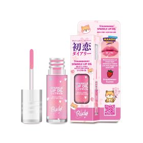 RUDE Manga Sparkle Lip Oil (Color: Strawberry)