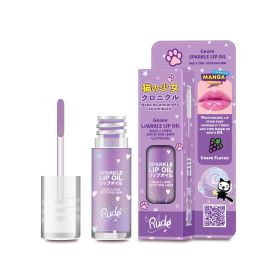 RUDE Manga Sparkle Lip Oil (Color: Grape)