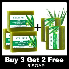 Aloe Brightening Soap Bar, Reduce Dark Spots, Sun Spots, Acne, Oil Control, Clean Stains, Exfoliation, For Face and Body (Smell: Buy 3 Get 2 Free)