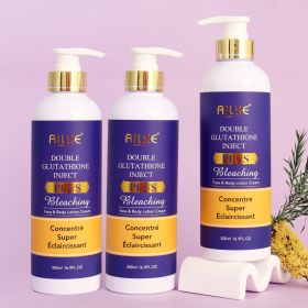 AILKE Double Glutathione Brighten Cosmetics Skin Care, Remove Blemish, Even Toning, Non-greasy, Fast-absorbing, for Women Men (Color: 3 Bottle Lotion)