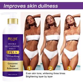 AILKE Double Glutathione Brightening Cosmetics Skin Care, Remove Blemish, Even Toning, Support for Customized Label (Color: Body Lotion)