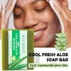 KYLIEFIT Cool Fresh Aloe Soap Bar, Reduce Acne and Black Spots, Clean Skin, Oil Control, Exfoliation, For Face And Body Use